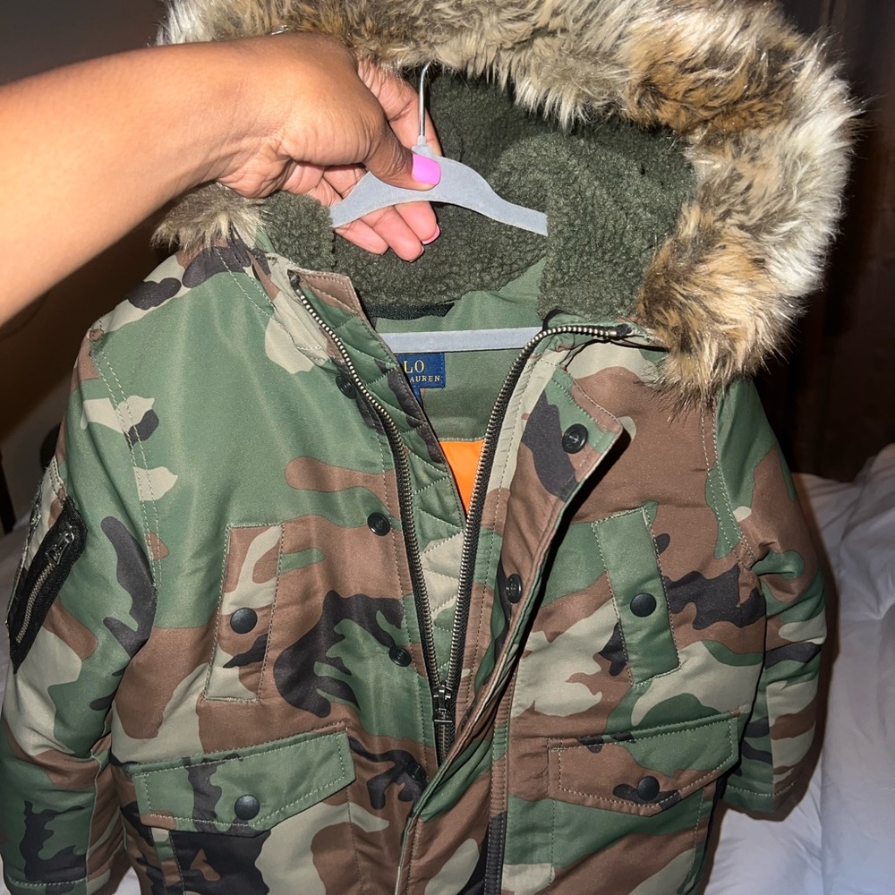 Polo by Ralph Lauren Kids Green Camouflage Puffer Jacket